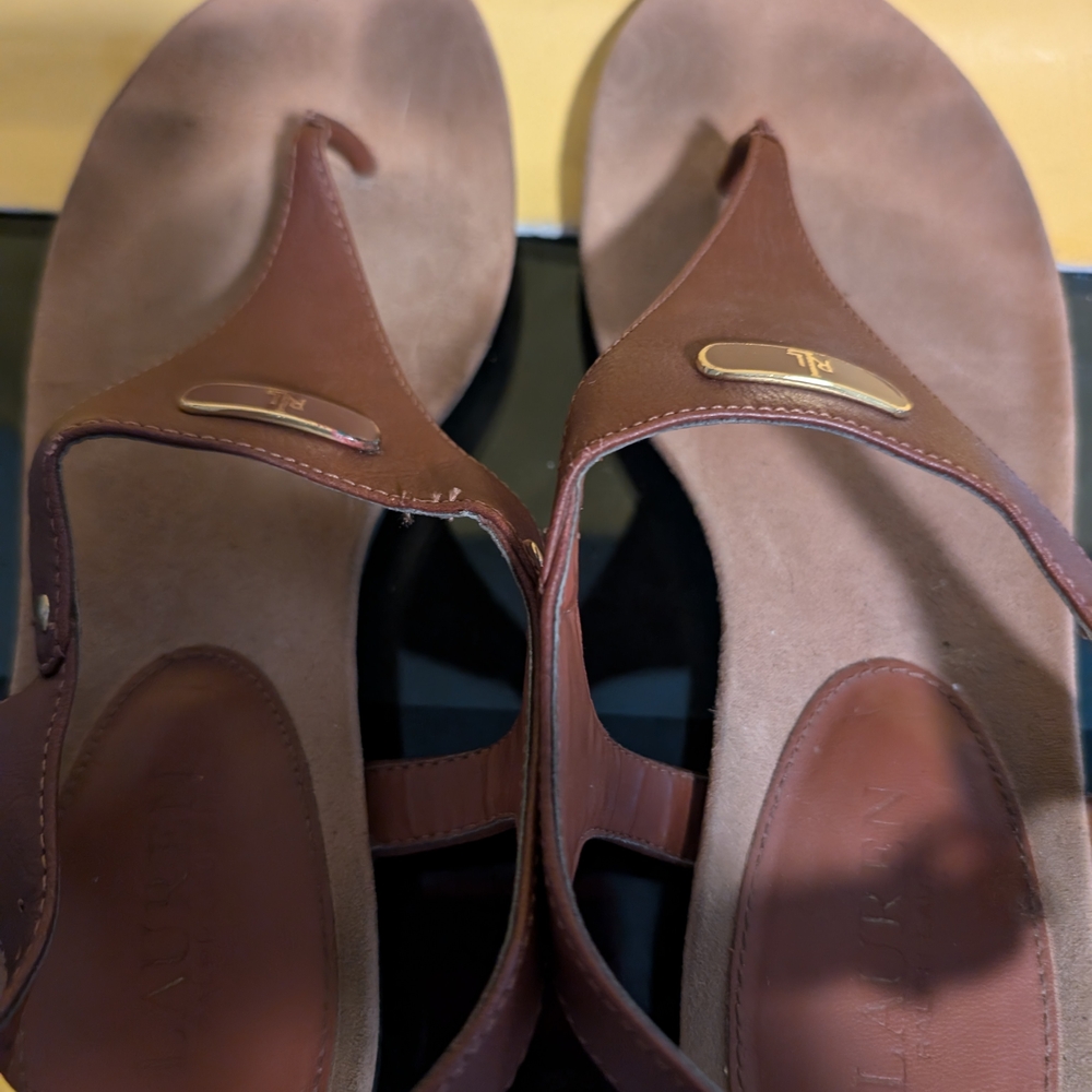 Women's BrownLauren Ralph Lauren Sandals Size 8 - Picture 7 of 9